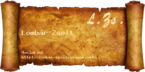 Lombár Zsolt névjegykártya