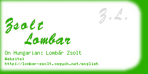 zsolt lombar business card